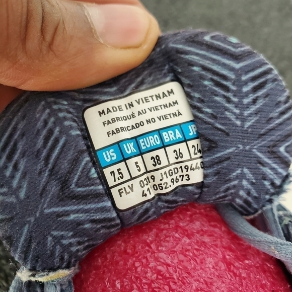 Mizuno Shoe Women's 7.5 Wave Rider 15 Grey Turquoise Athletic Running Sneakers - Picture 9 of 14